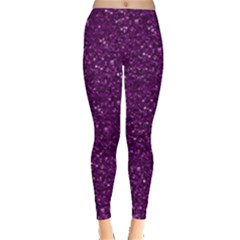 Sparkling Glitter Plum Women s Leggings by ImpressiveMoments