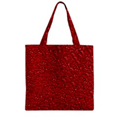 Sparkling Glitter Red Zipper Grocery Tote Bags by ImpressiveMoments