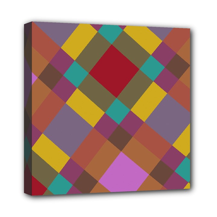 Shapes pattern Mini Canvas 8  x 8  (Stretched)