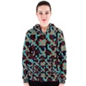 Distorted shapes in retro colors Women s Zipper Hoodie View1