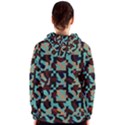Distorted shapes in retro colors Women s Zipper Hoodie View2