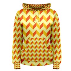 Modern Retro Chevron Patchwork Pattern  Women s Pullover Hoodies