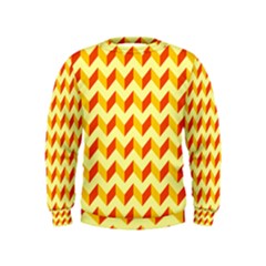 Modern Retro Chevron Patchwork Pattern  Boys  Sweatshirts