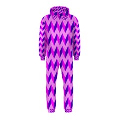 Modern Retro Chevron Patchwork Pattern Hooded Jumpsuit (Kids)