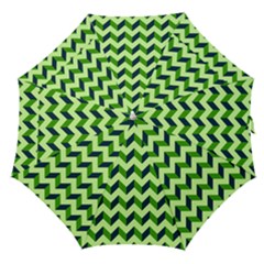 Modern Retro Chevron Patchwork Pattern Straight Umbrellas by GardenOfOphir