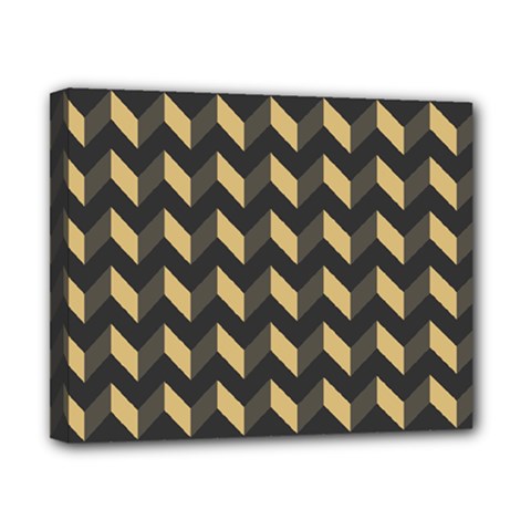 Modern Retro Chevron Patchwork Pattern Canvas 10  X 8  by GardenOfOphir