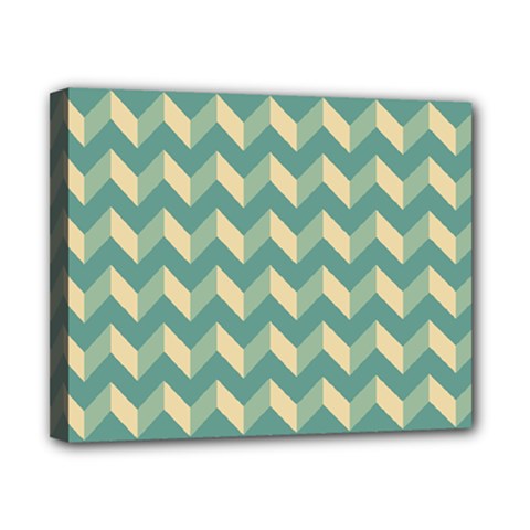 Modern Retro Chevron Patchwork Pattern Canvas 10  X 8  by GardenOfOphir