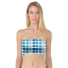 Blue Green Leaf Pattern Women s Bandeau Tops by GardenOfOphir