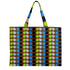 Colorful Leaf Pattern Zipper Tiny Tote Bags by GardenOfOphir