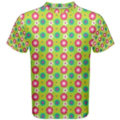 Cute Floral Pattern Men s Cotton Tees by GardenOfOphir