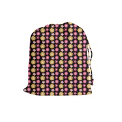 Cute Floral Pattern Drawstring Pouches (large)  by GardenOfOphir