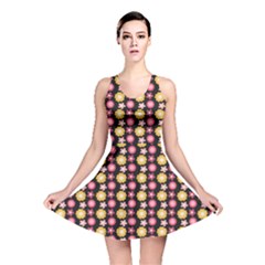 Cute Floral Pattern Reversible Skater Dresses by GardenOfOphir