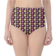 Cute Floral Pattern High-waist Bikini Bottoms by GardenOfOphir