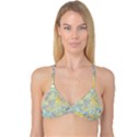 Abstract Earth Tones With Blue  Reversible Tri Bikini Tops View1