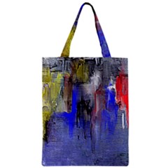 Hazy City Abstract Design Zipper Classic Tote Bags by digitaldivadesigns