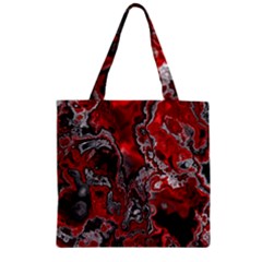 Fractal Marbled 07 Zipper Grocery Tote Bags by ImpressiveMoments