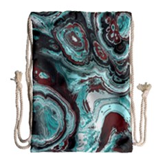 Fractal Marbled 05 Drawstring Bag (Large)