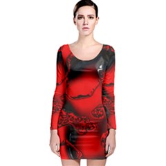 Abstract Art 11 Long Sleeve Bodycon Dresses by ImpressiveMoments