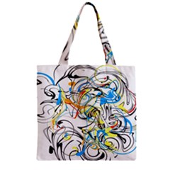 Abstract Fun Design Zipper Grocery Tote Bags