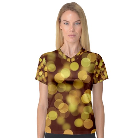 Modern Bokeh 9 Women s V-neck Sport Mesh Tee by ImpressiveMoments