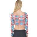 Cute Pretty Elegant Pattern Long Sleeve Crop Top View2