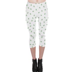 Officially Sexy Os Collection Green & White Capri Leggings  by OfficiallySexy