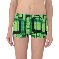 Retro Pattern 1971 Green Boyleg Bikini Bottoms