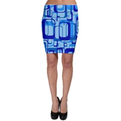 Retro Pattern 1971 Blue Bodycon Skirts