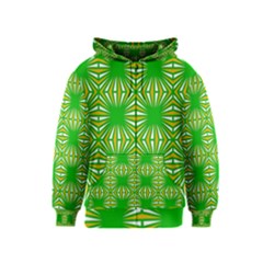 Retro Green Pattern Kids Zipper Hoodies by ImpressiveMoments