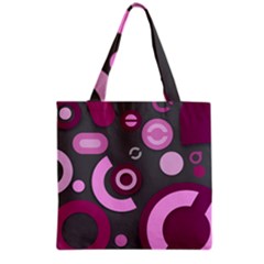 Grey Plum Abstract Pattern  Grocery Tote Bags