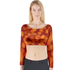 Modern Bokeh 12 Long Sleeve Crop Top by ImpressiveMoments