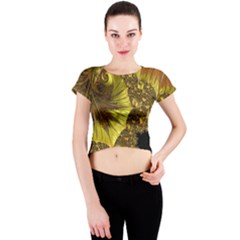 Special Fractal 35cp Crew Neck Crop Top by ImpressiveMoments