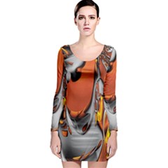 Special Fractal 24 Terra Long Sleeve Bodycon Dresses by ImpressiveMoments