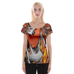 Special Fractal 24 Terra Women s Cap Sleeve Top by ImpressiveMoments
