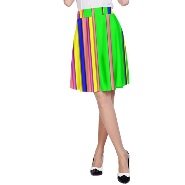Hot Stripes Rainbow A-Line Skirts