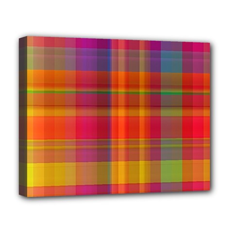 Plaid, Hot Deluxe Canvas 20  X 16  