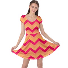 Chevron Peach Cap Sleeve Dresses by ImpressiveMoments