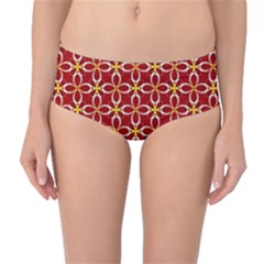 Cute Seamless Tile Pattern Gifts Mid-waist Bikini Bottoms by GardenOfOphir