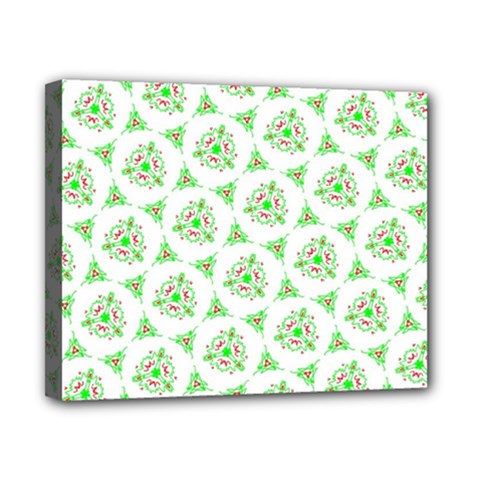 Sweet Doodle Pattern Green Canvas 10  x 8 