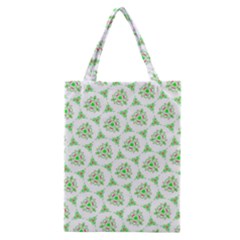 Sweet Doodle Pattern Green Classic Tote Bags