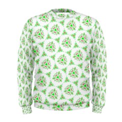 Sweet Doodle Pattern Green Men s Sweatshirts by ImpressiveMoments