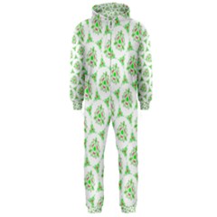 Sweet Doodle Pattern Green Hooded Jumpsuit (Men) 