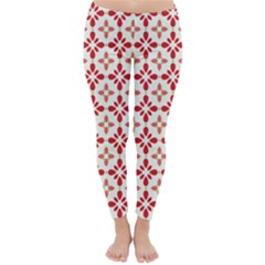 Cute Seamless Tile Pattern Gifts Winter Leggings by GardenOfOphir