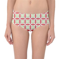 Cute Seamless Tile Pattern Gifts Mid-waist Bikini Bottoms by GardenOfOphir