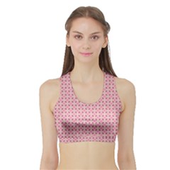 Cute Seamless Tile Pattern Gifts Women s Sports Bra With Border by GardenOfOphir