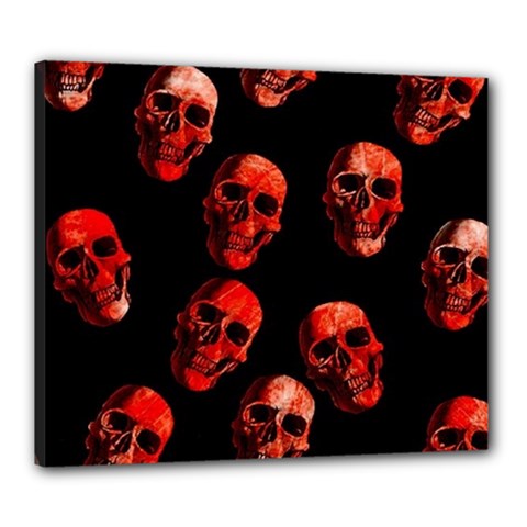 Skulls Red Canvas 24  X 20  by ImpressiveMoments