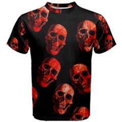 Skulls Red Men s Cotton Tees by ImpressiveMoments