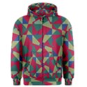 Shapes in squares pattern Men s Zipper Hoodie View1