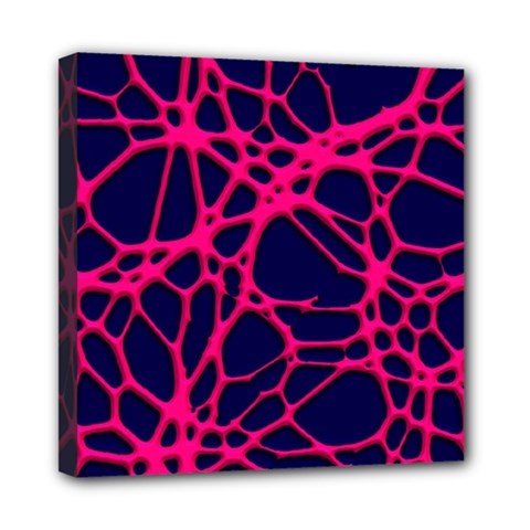 Hot Web Pink Mini Canvas 8  X 8  by ImpressiveMoments