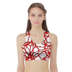 Hot Web Red Women s Sports Bra With Border by ImpressiveMoments